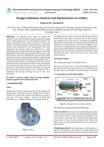 IRJET-    Design Validation Analysis and Optimization of a Pulley