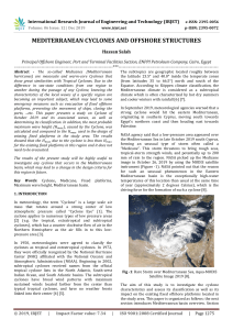 IRJET-    Mediterranean Cyclones and Offshore Structures