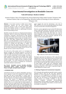 IRJET-    Experimental Investigation on Bendable Concrete