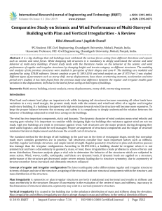 IRJET-    Comparative Study on Seismic and Wind Performance of Multi-Storeyed Building with Plan and Vertical Irregularities - A Review