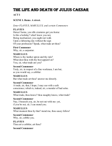 Julius Caesar Act I: Flavius, Marullus, Caesar, Cassius, Brutus