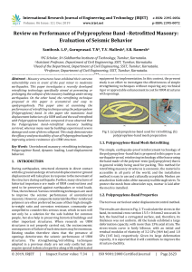 IRJET-    Review on Performance of Polypropylene Band–Retrofitted Masonry: Evaluation of Seismic Behavior