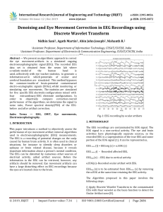 IRJET-Denoising and Eye Movement Correction in EEG Recordings using Discrete Wavelet Transform