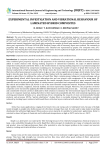 IRJET-    Experimental Investigation and Vibrational Behaviour of Laminated Hybrid Composites