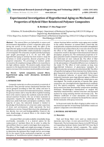 IRJET-Experimental Investigation of Hygrothermal Aging on Mechanical Properties of Hybrid Fiber Reinforced Polymer Composites
