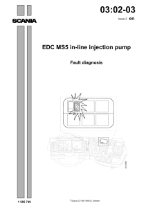 Scania EDC MS5 in-line injection pump Fault diagnosis