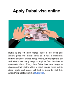 Apply Dubai visa online