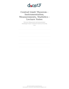 docsity-central-limit-theorem-instrumentation-measurements-statistics-lecture-notes