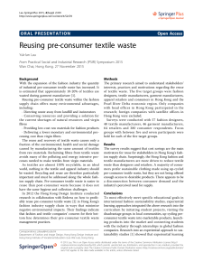 Reusing pre-consumer textile waste