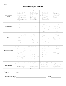 Research Paper Rubric-free-sample