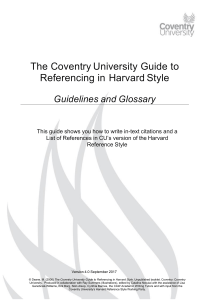The Coventry University Guide to Harvard Style