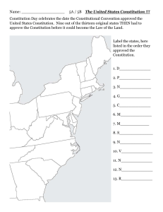 Constitution Quiz - Colonies in Order of Ratification