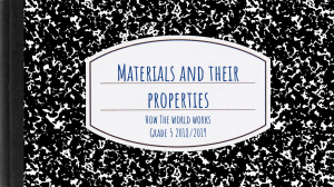 Materials and their properties 