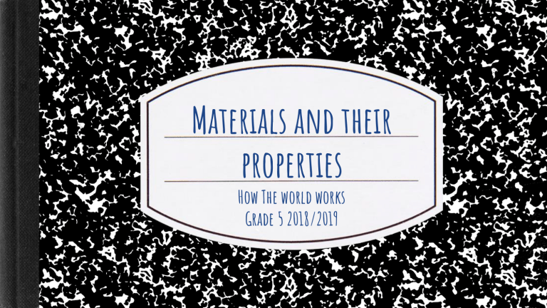 properties of materials assignment