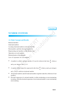 CHAPTER 1  Number system [Exempler book]