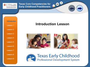 Texas Core Competencies for Early Childhood Practitioners