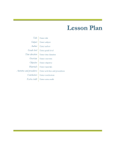 Lesson Plan Template