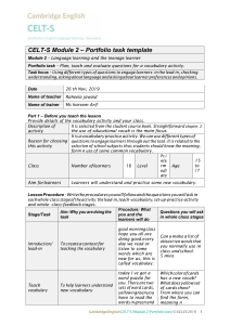 CELT-S M2 Portfolio task 2 resubmission word file