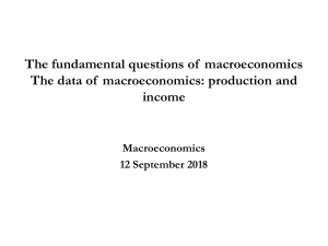 The fundamental questions of macroeconomics