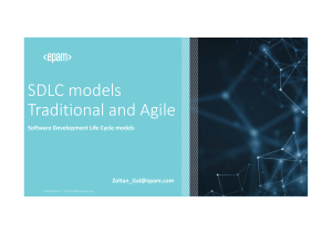 SDLC models Traditional and Agile