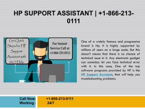 HP Support Assistant | Get 24/7 Support at +1-866-231-0111