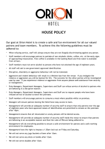 Orion+Hotel+House+Policy