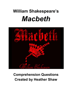 ShakespearesMacbethComprehensionQuestions