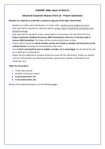 MBA Finance Project: Bid Proposal & Portfolio Analysis