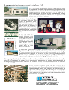History of Weschler Instruments
