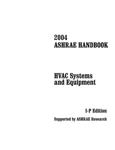 HANDBOOKHVAC Systems and equipment 2004