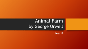 Animal Farm  Y8  chapter 1 - 2