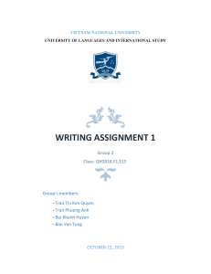 Writing Assignment 1- Group 2