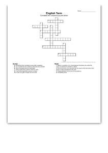 English Term Puzzle