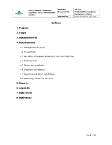 70120 HS4 Electrical Safety Management System Standard