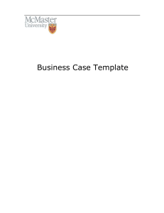 McMaster-Business Case Template-2012