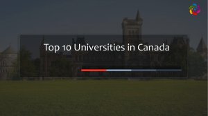 21 jan  Top 10 University  in Canada  