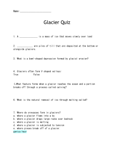 Glacier quiz