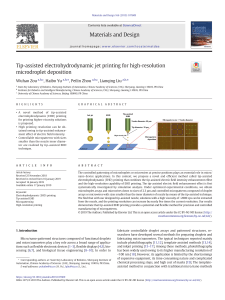 Tip-assisted electrohydrodynamic jet printing for high-resolution