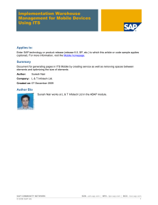 SAP ITS Mobile Warehouse Management Implementation Guide