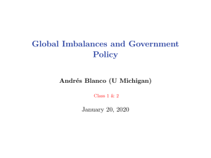 Global Imbalances and Government Policy - International Macroeconomics