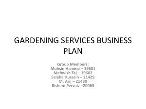 Gardening Services Business Plan
