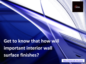 Get to know about importance of the wall surface finishes