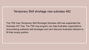 Visa Subclass 482 |  Immigration Agent Perth, WA