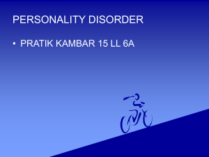 PERSONALITY DISORDER