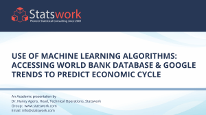 Use of Machine Learning Algorithms Accessing World Bank Database & Google Trends to Predict Economic Cycle - Statswork