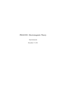 3201-EMT (2B29) Electromagnetic Theory notes UCL