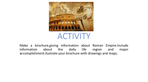 Roman Empire Brochure Activity