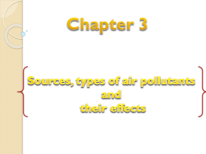 sources and types of air pollutants