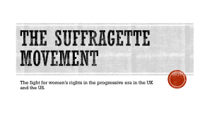 The Suffragette Movement