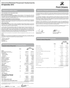 Unconsolidated Financial Statements